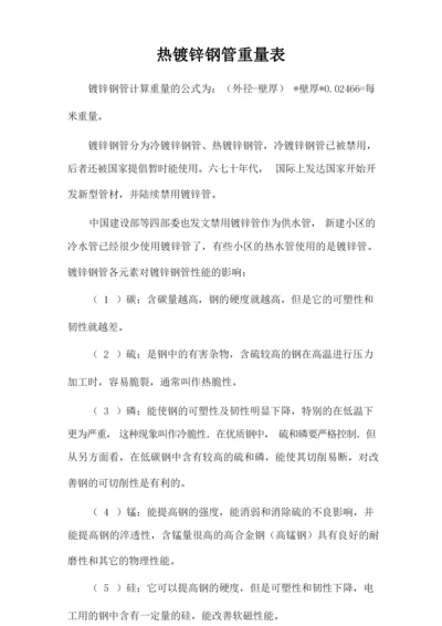 热镀锌钢管重量表.docx