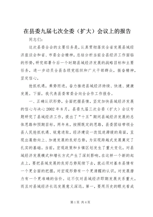 在县委九届七次全委（扩大）会议上的报告 (4).docx