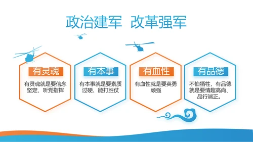 大气蓝色党支部党建学习教育微党课动态PPT