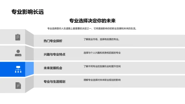 大学专业选择报告PPT模板