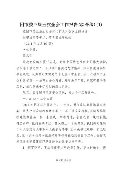 团市委三届五次全会工作报告(综合稿)(3).docx