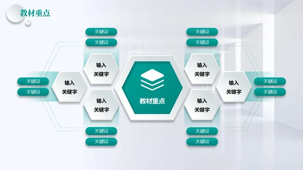蓝色绿色简约浅色立体结构教学课件图形微粒体教师说课说课大赛PPT