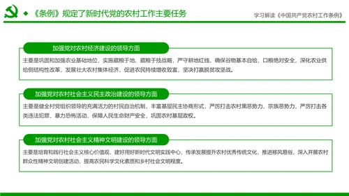 学习解读中国共产党农村工作条例PPT模板