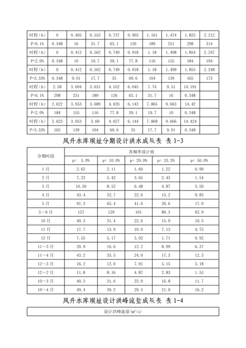 凤升水库防洪度汛专题方案.docx