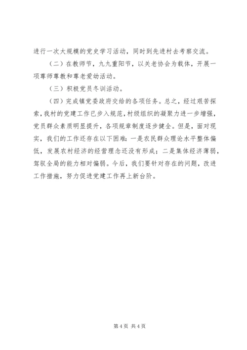 村党总支党建工作汇报材料 (2).docx