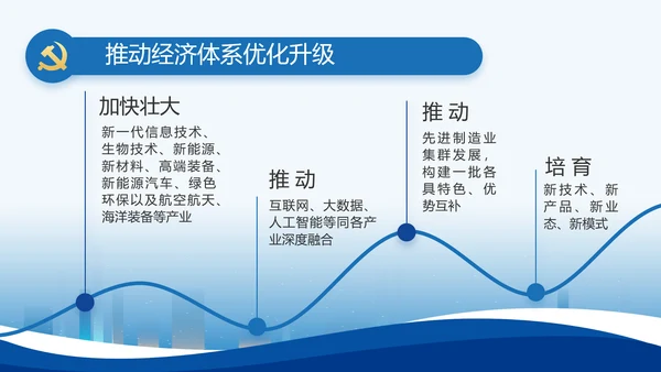 蓝色大气党建党支部年终工作总结PPT
