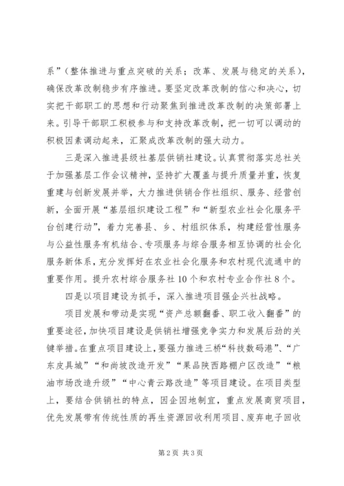 供销社年度经济工作要点.docx