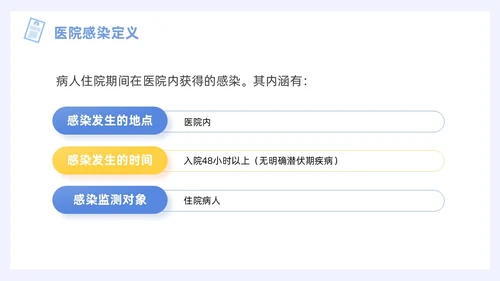 蓝色插画风图示医院PPT院感知识培训