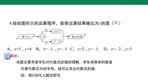 人教版七年级上册第三章代数式单元复习课件（共19张PPT）