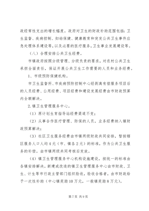 关于全市卫生体制改革的实施意见.docx