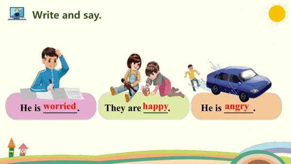 Unit 6 How do you feel Part A Let's learn & Write 