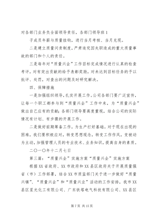 质量兴企活动实施方案.docx