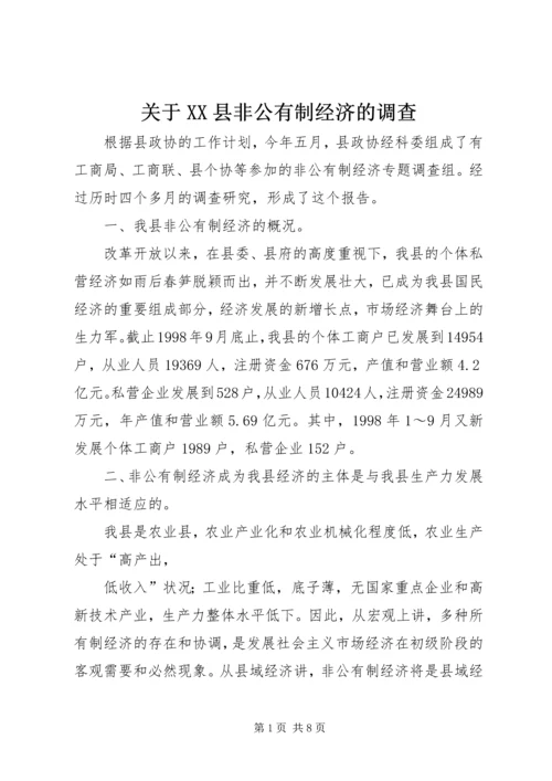 关于XX县非公有制经济的调查 (11).docx