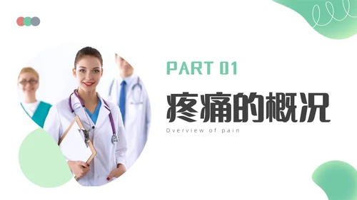 浅绿色简约围手术期疼痛管理ppt模板