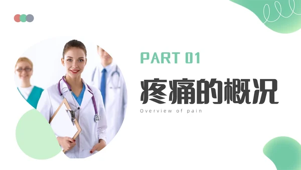 浅绿色简约围手术期疼痛管理ppt模板
