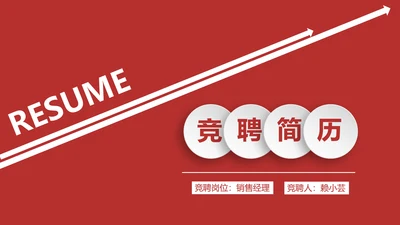 简约大气竞聘简历ppt模板范文