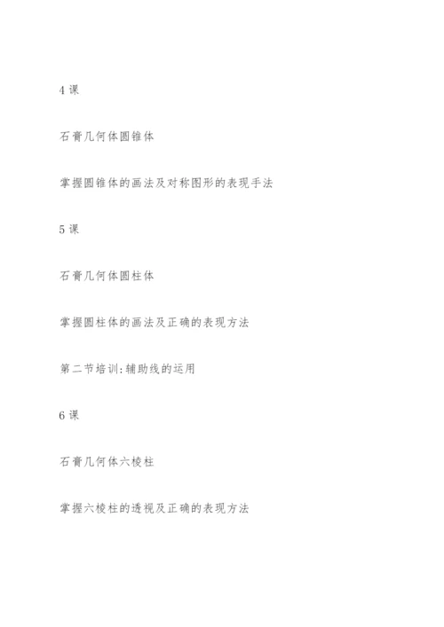 高中美术特长生培养计划.docx