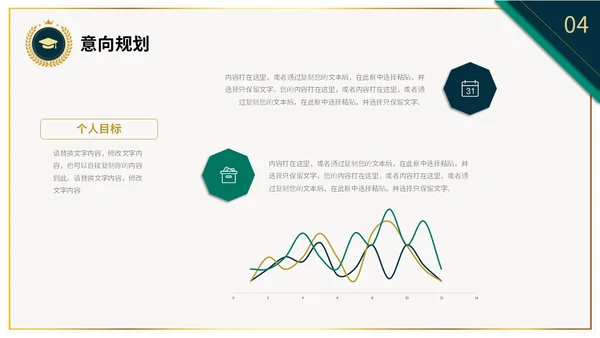 稳重大气绿色烫金微立体风博士入学复试汇报PPT博士复试