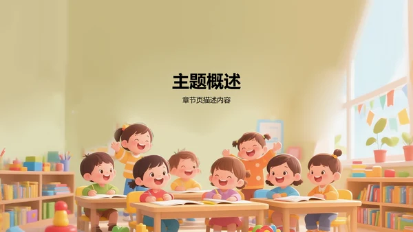 黄色卡通风教学课件PPT模板