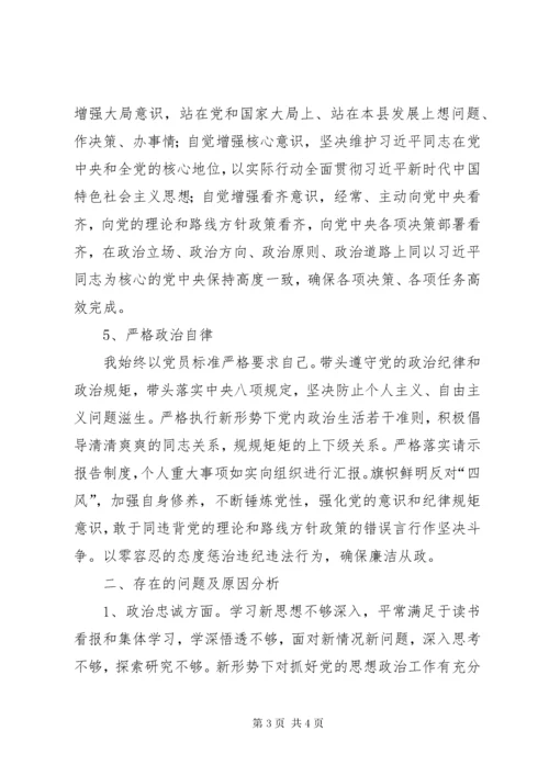 党政领导政治素质自我评价.docx