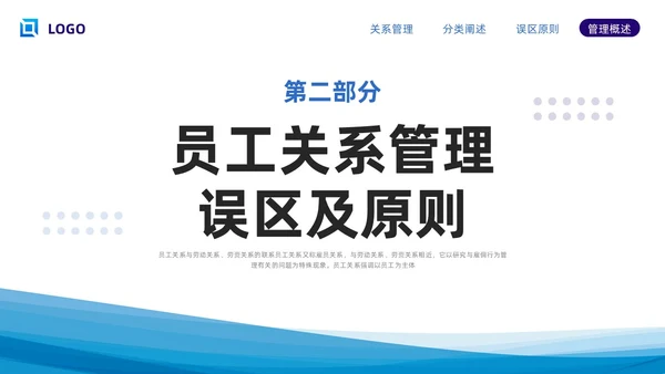 蓝色简约员工关系管理PPT模板宣传PPT动态PPT人才管理