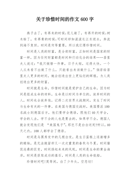 关于珍惜时间的作文600字.docx