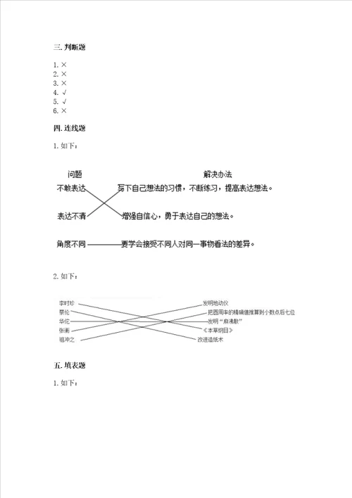 2022部编版五年级上册道德与法治期末测试卷及参考答案培优