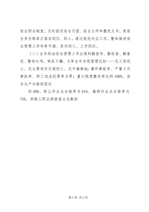 公路局XX年度综治安全工作意见 (2).docx