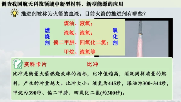 跨学科实践活动10  调查我国航天科技领域中新型材料、新型能源的应用课件(共38张PPT内嵌视频)