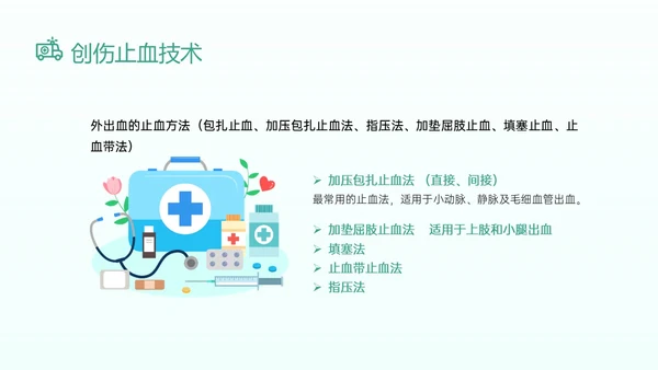 绿色卡通医生边框图形创伤急救知识培训医院急救知识