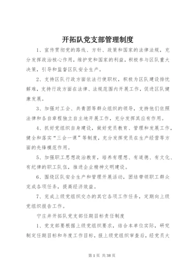 开拓队党支部管理制度.docx