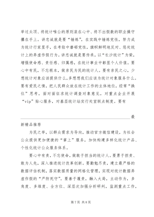 我的汇报(县统计局党组书记、负责人任职汇报).docx