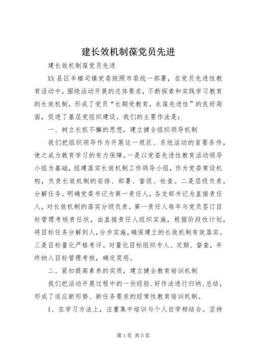 建长效机制葆党员先进.docx