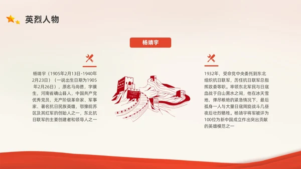 红色中国风党史人物党课PPT课件