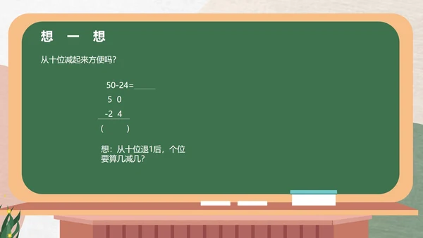 绿色卡通风一年级数学加减法课件PPT模板