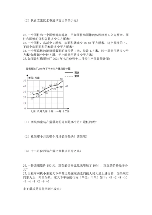 小升初数学应用题50道附答案（夺分金卷）.docx