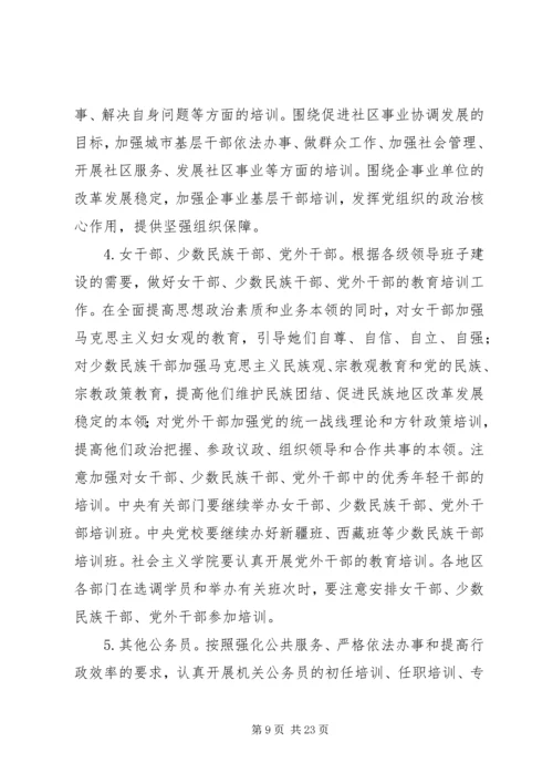 干部教育培训工作计划（县）.docx