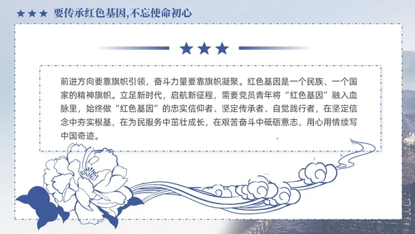蓝色政党做一名新时代优秀的青年党员党课PPT党建