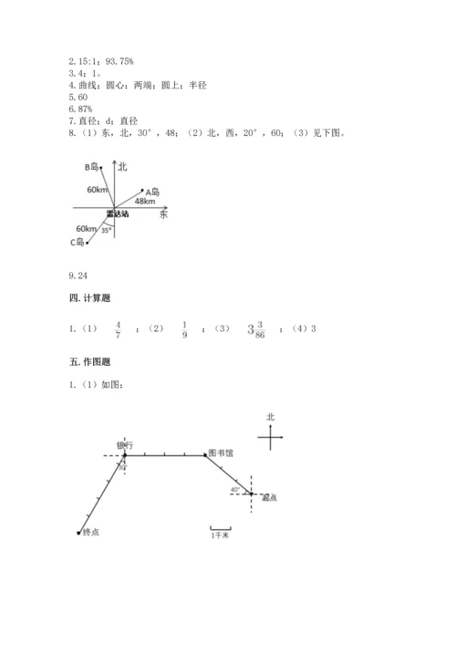 人教版六年级上册数学期末测试卷（精品）word版.docx