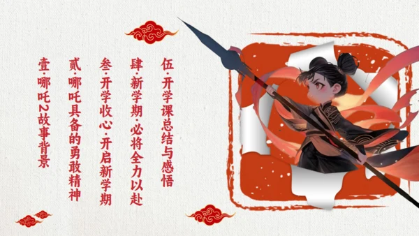 励志教育哪吒主题通用PPT模板