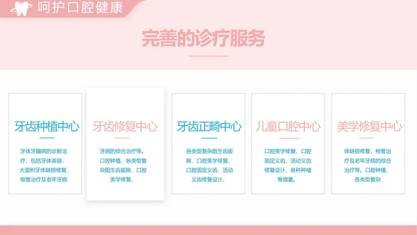 简约大气牙科口腔动态PPT