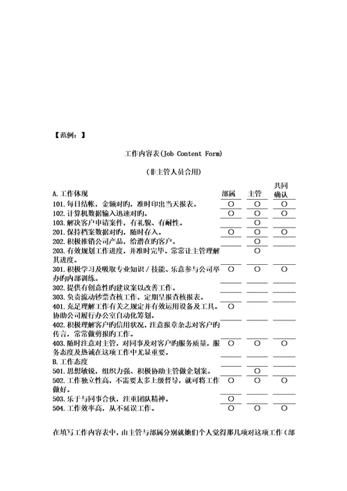 新编主管绩效考评标准手册范例