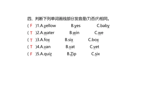 Unit 6 Useful numbers Part A Letters and sounds课件(