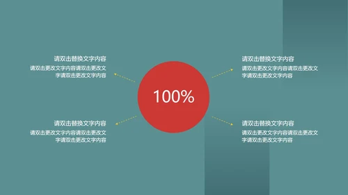 蓝色扁平风总结汇报PPT模板