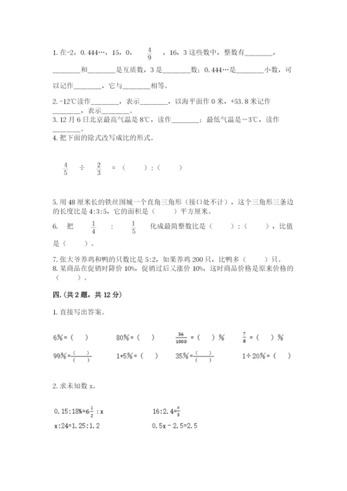 人教版数学六年级下册试题期末模拟检测卷精品【突破训练】.docx