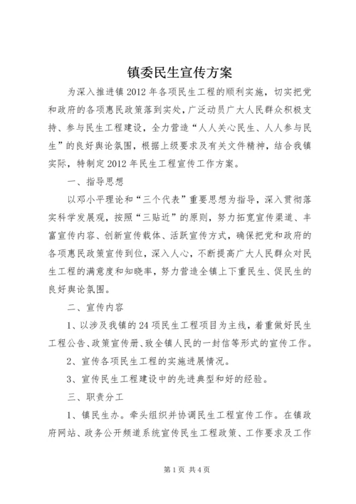 镇委民生宣传方案.docx