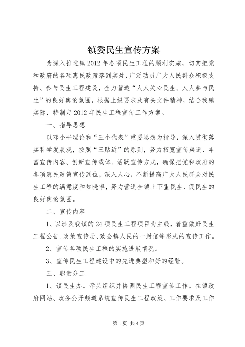 镇委民生宣传方案.docx