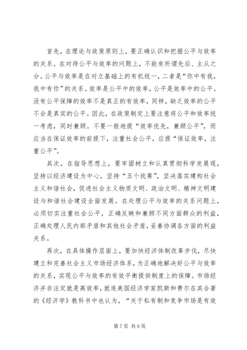 公平与效率：和谐社会如何寻求平衡.docx