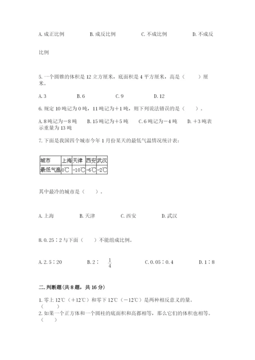 沪教版小学数学六年级下册期末检测试题（综合题）.docx