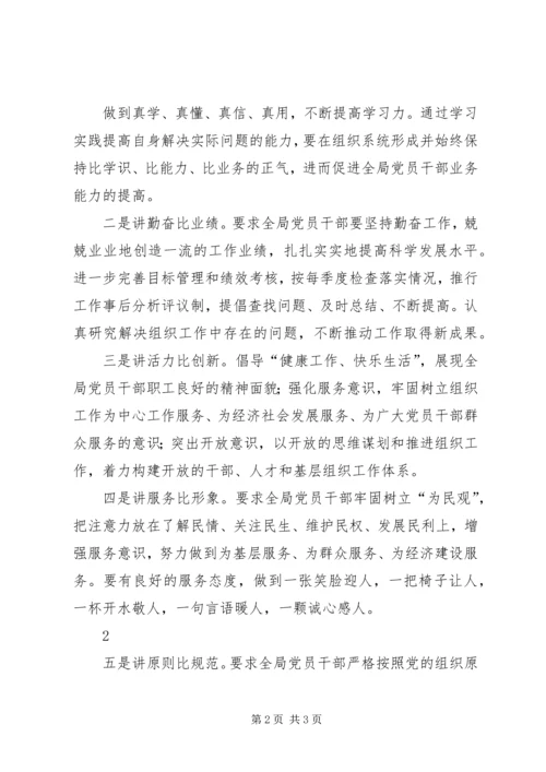 六讲六比两带头心得体会.docx